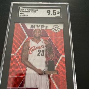 Lebron James 2019-20 Panini Mosai. Card #298. Red prizm